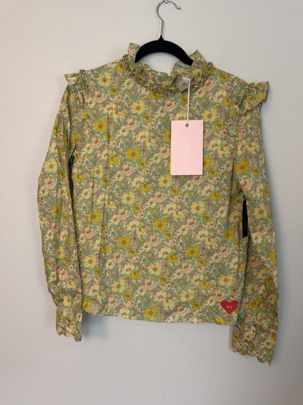 HORROR VACUI APOLLONIA Cotton blouse Floral Sz XS NWT